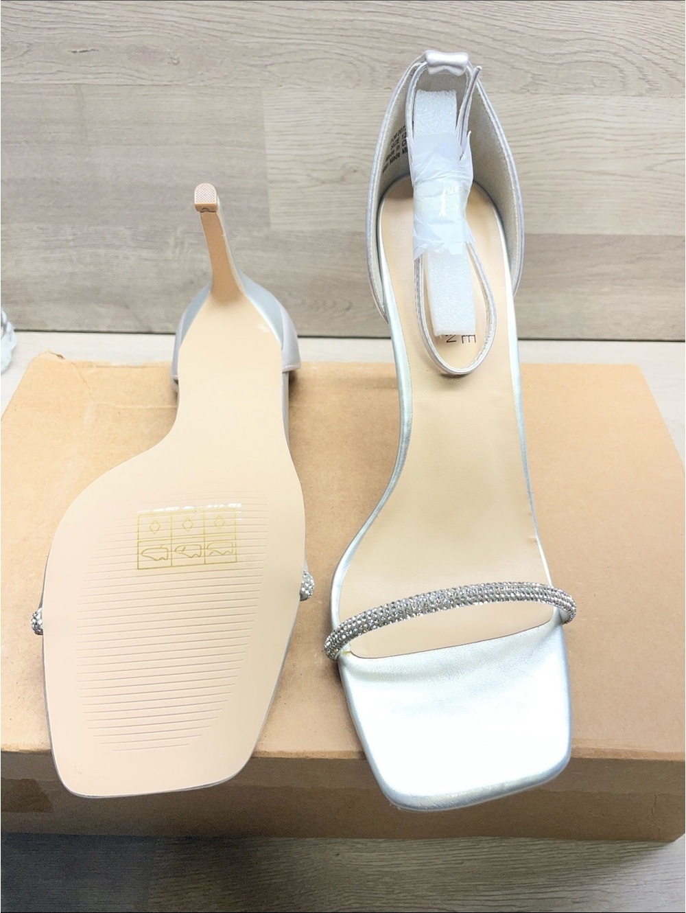 Journee Collection Silver Rhinestone Strap Block Heel Sandal #138